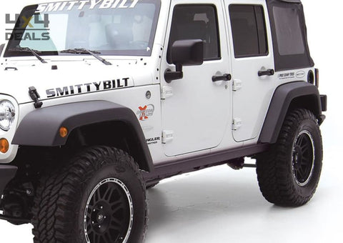 Smittybilt Side Bars SRC voor Jeep Wrangler JK 4-deurs | Smittybilt Side Bars SRC pour Jeep Wrangler JK 4 portes