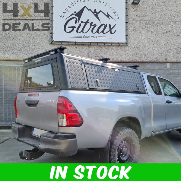 Alu-Cab aluminium hardtop (tread) voor Toyota Hilux Extra Cab (2016+)