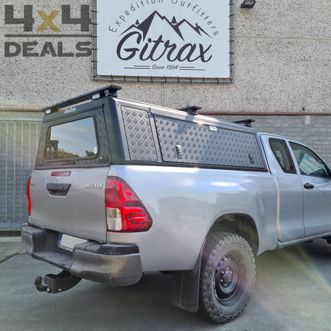 Alu-Cab aluminium hardtop (tread) voor Toyota Hilux Extra Cab (2016+)