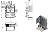 Alu-Cab Canopy Camper Rear Door Kitchen (Deluxe) Op Aanvraag