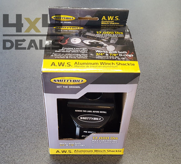 Smittybilt aluminium winch shackle Smittybilt manille de treuil en a