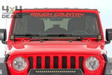 Rough Country Black Square verstraler voor Jeep Wrangler JL (2st) | Rough Country Black Square phare longue-portée pour Jeep Wrangler JL