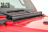 Rough Country Single Row Black ledbar 30 Inch voor Jeep Gladiator JT | Rough Country Single Row Black barre LED 30 Inch pour Jeep Gladiator