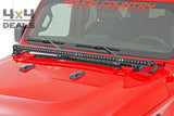 Rough Country Single Row Black ledbar 50 Inch voor Jeep Wrangler JL | Rough Country Single Row Black barre LED 50 Inch pour Jeep Wrangler JL