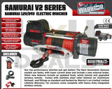 Warrior S8000 Samurai V2 12 Volt Met Armortek Liertouw | Volts Avec Corde Synthétique 5 - 10