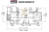 Warrior S9500Hs Samurai V2 12 Volt High Speed Met Armortek Liertouw | Volts Avec Corde Synthétique 5